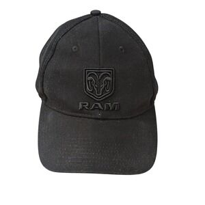 RAM Truck Black Mesh Back Baseball Cap Snapback Logo Embroidered Men